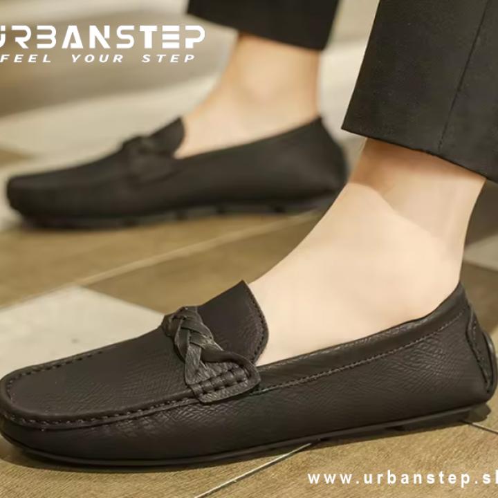 Men’s Genuine Leather Formal Shoes – Soft-Soled, Breathable Beige Business Style