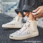 Men’s Breathable Canvas Shoes – Korean-Style Casual White Sneakers