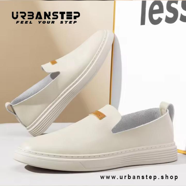 Men’s Leather Penny Loafers – Breathable Slip-On Flats for Casual Spring & Summer