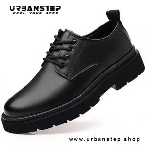 Men’s Black Formal Shoes – Big Head Design with Soft, Anti-Slip Sole