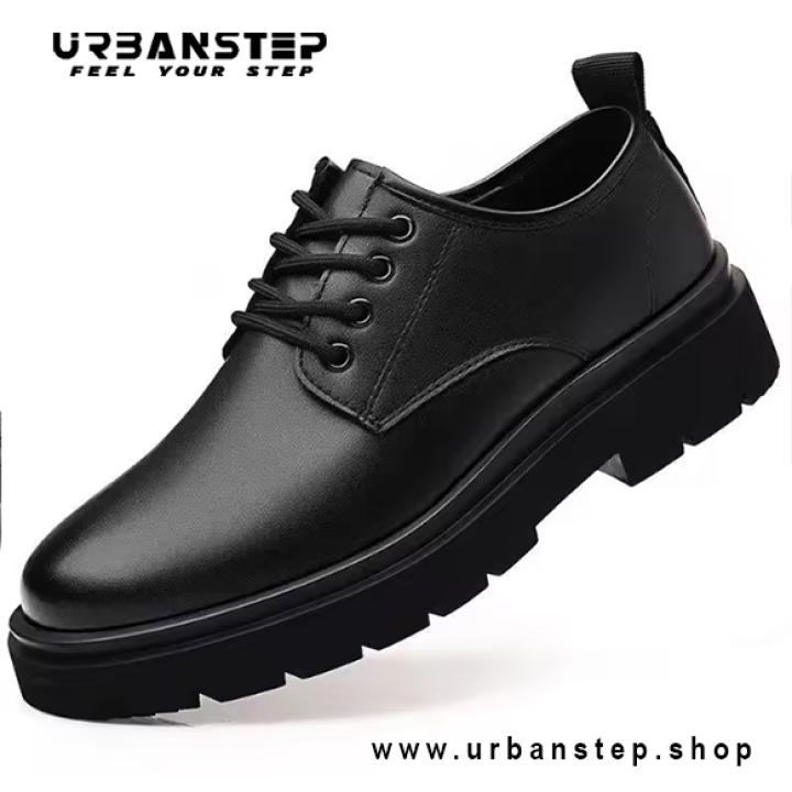 Men’s Black Formal Shoes – Big Head Design with Soft, Anti-Slip Sole