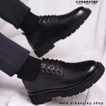 Men’s Black Formal Shoes – Big Head Design with Soft, Anti-Slip Sole