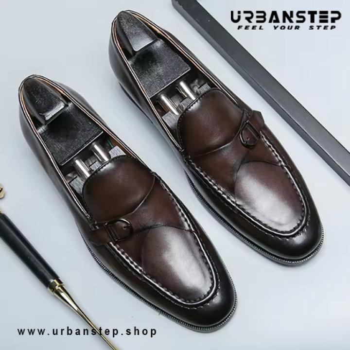 Men’s Retro Low-Top Leather Shoes – Four-Season Business & Casual Flats